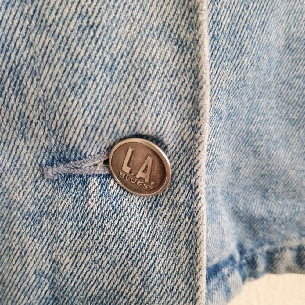 Vintage Y2K 90s LA Blues Denim Mini Skirt Button Up Womans 10 - Picture 4 of 6